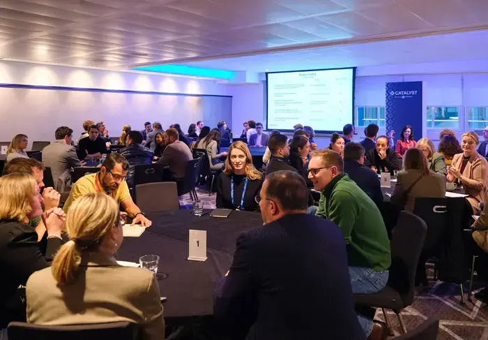 A table at a conference